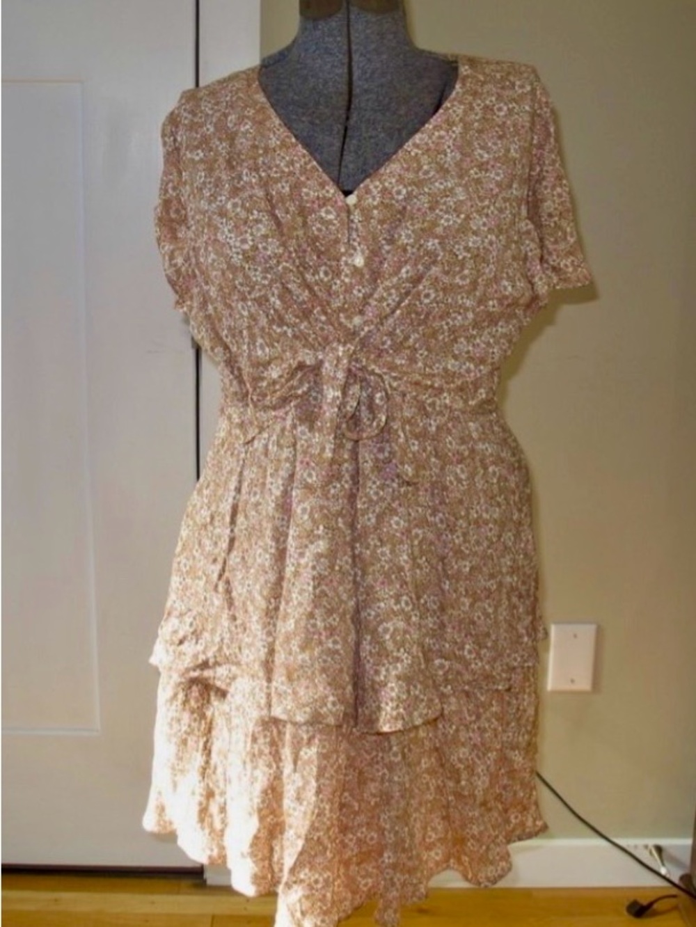 Ripe Maternity Floral Tiered Mini Dress
